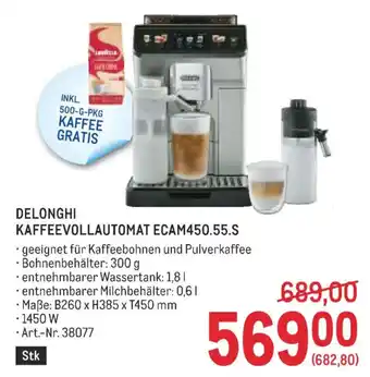 Metro Delonghi kaffeevollautomat ecam450.55.s Angebot