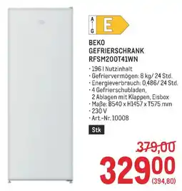 Metro Beko gefrierschrank rfsm200t41wn Angebot