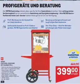 Metro Hendi popcorn-maschine mit fahrgestell Angebot