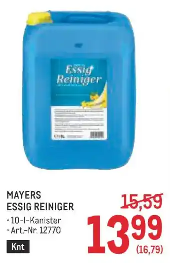 Mayers essig reiniger
