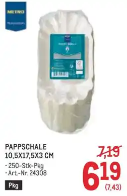 Metro Pappschale Angebot