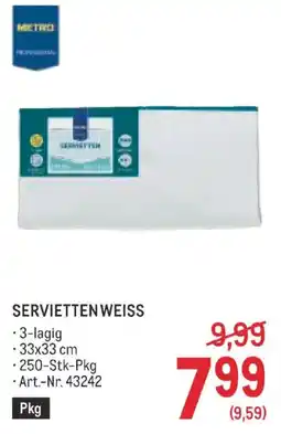 Metro Servietten weiss Angebot