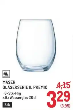 Metro Mäser gläserserie il premio Angebot