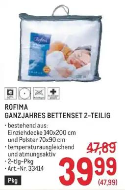 Metro Rofima ganzjahres bettenset Angebot