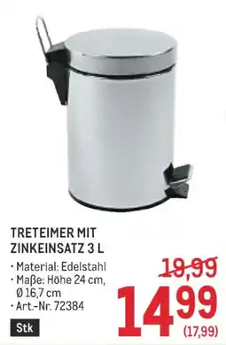 Metro Treteimer mit zinkeinsatz Angebot