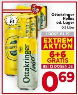 Billa Ottakringer Helles od. Lager Angebot