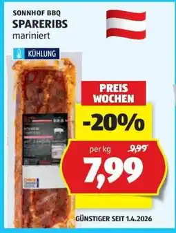 Hofer SONNHOF BBQ SPARERIBS mariniert Angebot