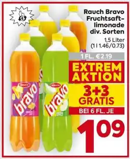 Billa Rauch Bravo Fruchtsaftlimonade div. Sorten Angebot