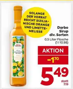 Billa Darbo Sirup div. Sorten Angebot