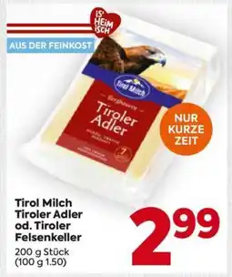 Billa Tirol Milch Tiroler Adler od. Tiroler Felsenkeller Angebot