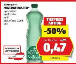 Hofer Roemerquelle Mineralwasser Angebot