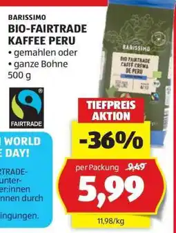 Hofer BARISSIMO BIO-FAIRTRADE KAFFEE PERU Angebot