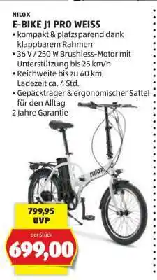 Hofer E-BIKE J1 PRO WEISS Angebot