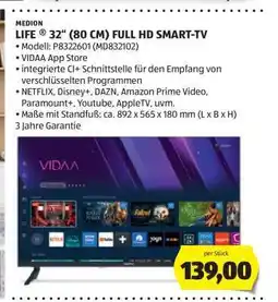 Hofer LIFE 32“ (80 CM) FULL HD SMART-TV Angebot