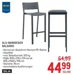 Metro Alu-barhocker balsario Angebot