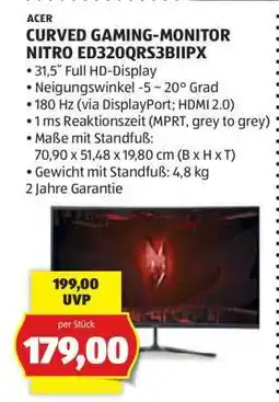 Hofer CURVED GAMING-MONITOR NITRO ED320QRS3BIIPX Angebot