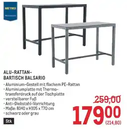 Metro Alu-rattan- bartisch balsario Angebot