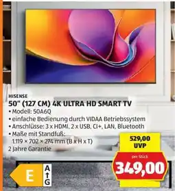 Hofer 50“ (127 CM) 4K ULTRA HD SMART TV Angebot