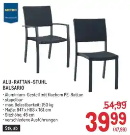 Metro Alu-rattan-stuhl balsario Angebot