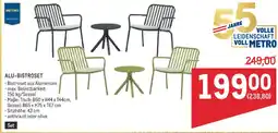 Metro Alu-bistroset Angebot