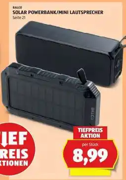 Hofer BALCO SOLAR POWERBANK/MINI LAUTSPRECHER Angebot