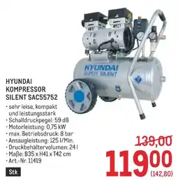 Metro Hyundai kompressor silent sac55752 Angebot
