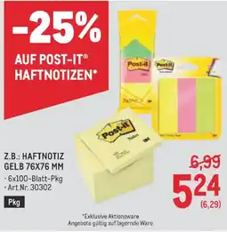 Metro Z.b.: haftnotiz gelb Angebot