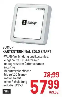 Metro Sumup kartenterminal solo smart Angebot