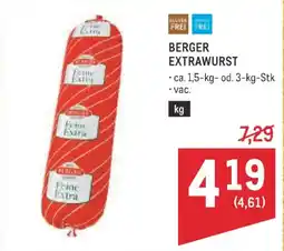 Metro Berger extrawurst Angebot