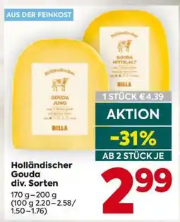 Billa Holländischer Gouda div. Sorten Angebot