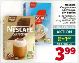Billa Nescafé Cappuccino od. Frappé div. Sorten Angebot