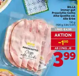 Billa BILLA immer gut Prosciutto Cotto Alta Qualita od. Alle Erbe Angebot