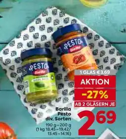 Billa Barilla Pesto div. Sorten Angebot