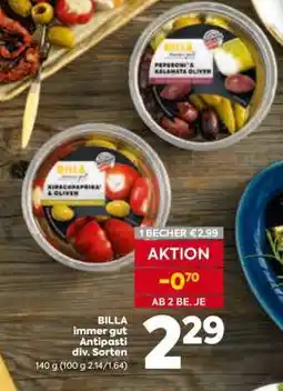 Billa BILLA immer gut Antipasti div. Sorten Angebot