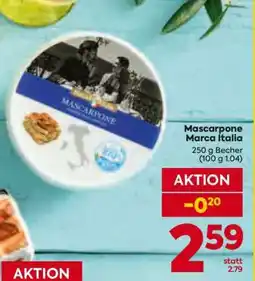 Billa Mascarpone Marca Italia Angebot