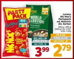 Billa Lorenz Nic Nac's Partypack od. Nussmix div. Sorten Angebot