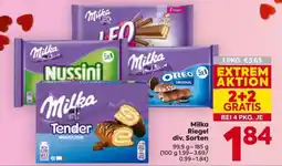 Billa Milka Riegel div. Sorten Angebot