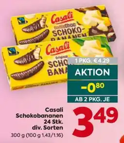 Billa Casali Schokobananen 24 Stk. div. Sorten Angebot