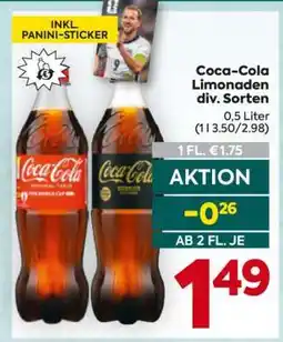 Billa Coca-Cola Limonaden div. Sorten Angebot