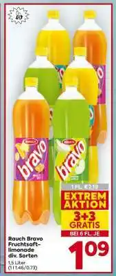 Billa Rauch Bravo Fruchtsaftlimonade div. Sorten Angebot