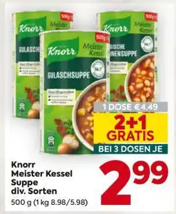Billa Knorr Meister Kessel Suppe div. Sorten Angebot
