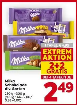 Billa Milka Schokolade div. Sorten Angebot