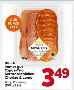Billa BILLA immer gut Tapas-Trio Serranoschinken, Chorizo & Lomo Angebot