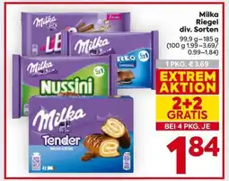 Billa Milka Riegel div. Sorten Angebot