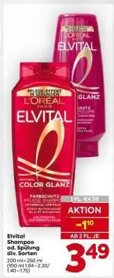 Billa Elvital Shampoo od. Spülung div. Sorten Angebot