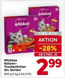 Billa Whiskas Katzen-Trockenfutter div. Sorten Angebot