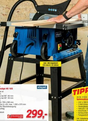 Zgonc Tischkreissäge HS105 Angebot