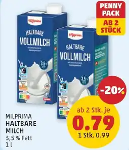 PENNY Milprima haltbare milch 3.5% fett Angebot