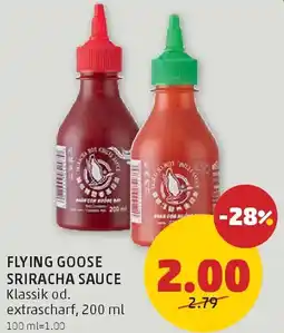 PENNY Flying goose sriracha sauce klassik od. extrascharf Angebot