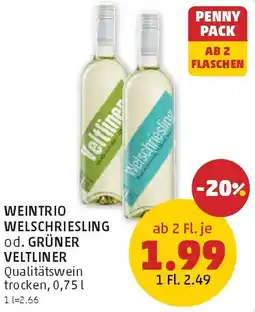 PENNY Weintrio welschriesling od. grüner veltliner Angebot